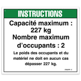DECAL,NOTICE,MAX LOAD 500 LBS