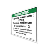 DECAL,NOTICE,MAX LOAD 500 LBS