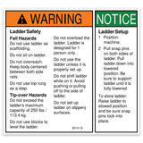 DECAL,WARNING,LADDER SAFE/SET