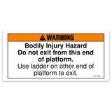 DECAL,WARNING,NO EXIT THIS END