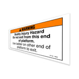 DECAL,WARNING,NO EXIT THIS END