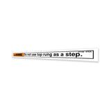 DECAL, WARNING, NO STEP