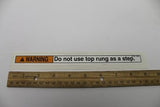 DECAL, WARNING, NO STEP