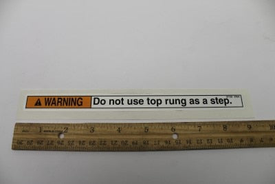 DECAL, WARNING, NO STEP