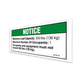 DECAL,NOTICE,LOAD CAP 300