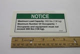 DECAL,NOTICE,LOAD CAP 300