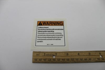 DECAL,WARNING,BRAKE RELEASE***