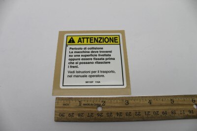DECAL,CAUTION,BRAKE RELEASE
