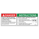 DECAL,DANGER,OUTRCH SAFE/SETUP