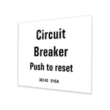 DECAL, LABEL, CIRCUIT BREAKER