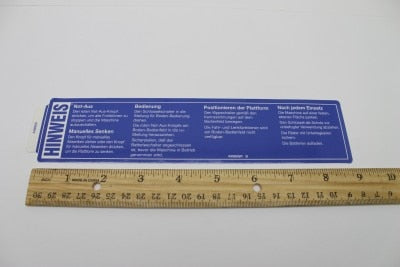 DECAL,NOTICE,OPER INST,GCP