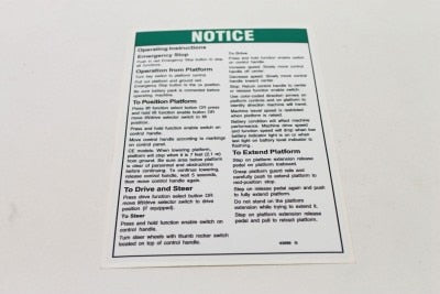 DECAL,NOTICE,OPER INST,PCP