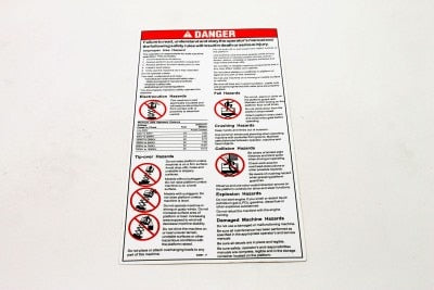 DECAL,DANGER,GENERAL SAFETY