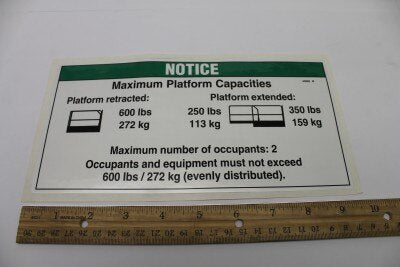 DECAL,NOTICE,MAX CAP 600 ANSI