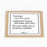 DECAL,LABEL,TIRE SPECS