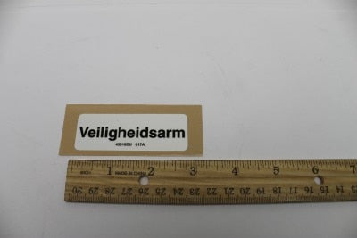 DECAL, LABEL, SAFETY ARM