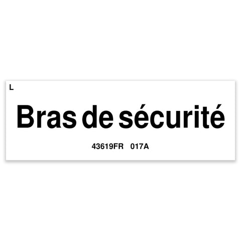 DECAL, LABEL, SAFETY ARM
