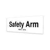 DECAL LABEL SAFETY ARM