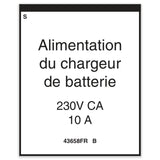 DECAL, LABEL, PWR TO CHARGER 230