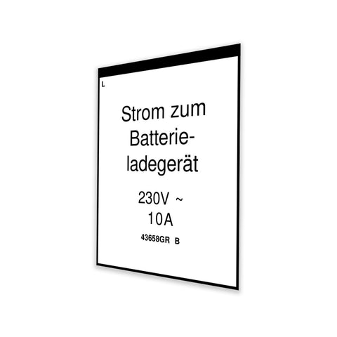 DECAL, LABEL, POWER TO CHARGER 230
