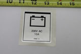 DECAL, LABEL, PWR TO CHARGER 230 EU