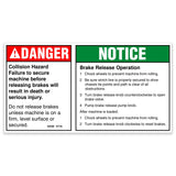 DECAL,DANGER,BRAKE REL SAFETY*