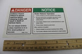 DECAL,DANGER,BRAKE REL SAFETY*
