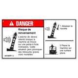 DECAL, DANGER, TIP-OVER, TILT