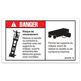 DECAL, DANGER-TIP-OVR,TRAYS