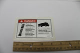 DECAL, DANGER-TIP-OVR,TRAYS