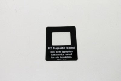 DECAL, LABEL, LED READOUT