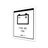 DECAL, LABEL, PWR TO CHARGER 115 UK