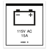 DECAL, LABEL, PWR TO CHARGER 115 UK