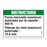 DECAL,NOTICE,MAX MAN FORCE 90