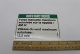 DECAL,NOTICE,MAX MAN FORCE 90