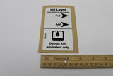 DECAL,LABEL,DEXRON/FLUID LEVEL