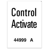 DECAL,LABEL, CONTROL ACTIVATE