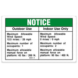 DECAL,NOTICE,MAN FORCE/WIND,CE