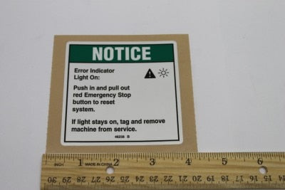 DECAL,NOTICE,ERROR LIGHT