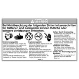 DECAL,DANGER,BATTERY SAFETY