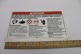 DECAL,DANGER,BATTERY SAFETY