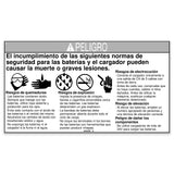 DECAL,DANGER,BATTERY SAFETY