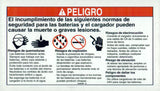 DECAL,DANGER,BATTERY SAFETY