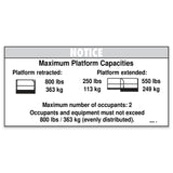 DECAL,NOTICE,MAX CAP 800 ANSI*