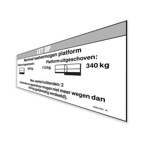 DECAL,NOTICE, MAX CAP 1000/250