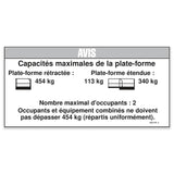 DECAL,NOTICE, MAX CAP 1000/250