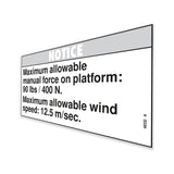 DECAL,NOTICE,90 FORCE/12.5WIND