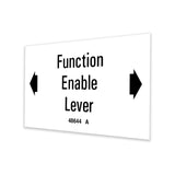 DECAL,LABEL,FUNCTN ENABL LEVER