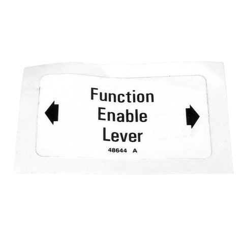 DECAL,LABEL,FUNCTN ENABL LEVER
