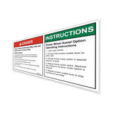 DECAL,DANGER,PWA SAFETY/SETUP